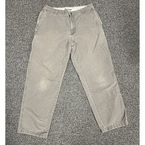 Vintage Columbia Pants Gray Straight Leg Canvas Grunge Utility Hiking Mens 34x28